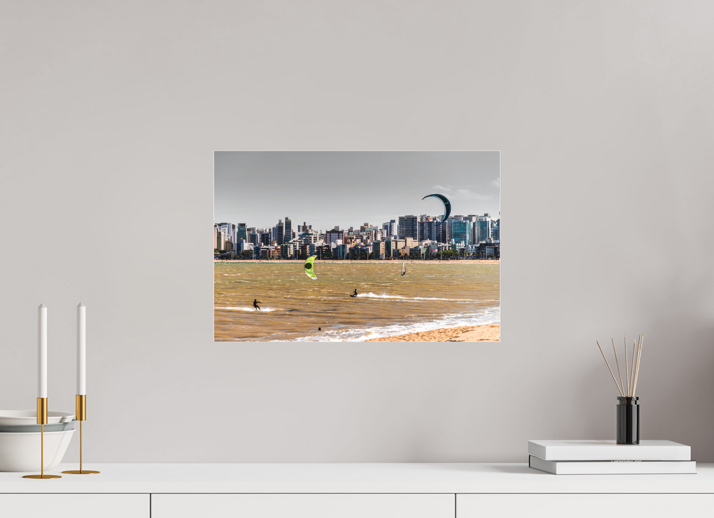 45 x 30 cm, Fine Art Acrylglas Matt Praia de Camburi - Vitória - ES