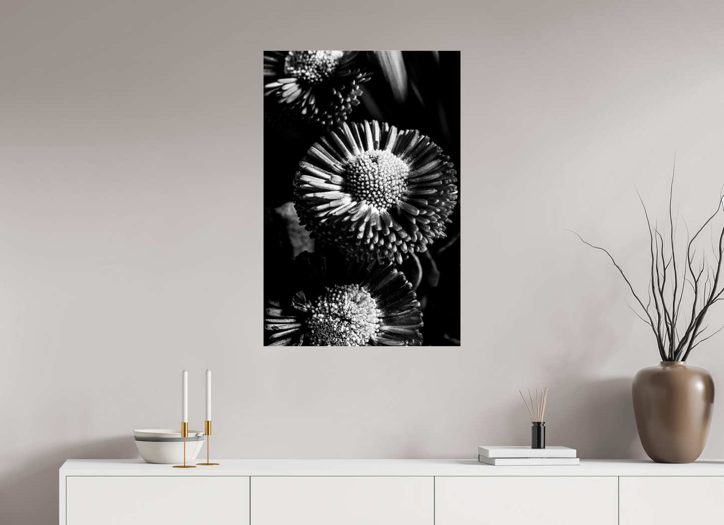 60 x 90 cm, Glänzender Foto-Abzug Acrylglas Aster-02