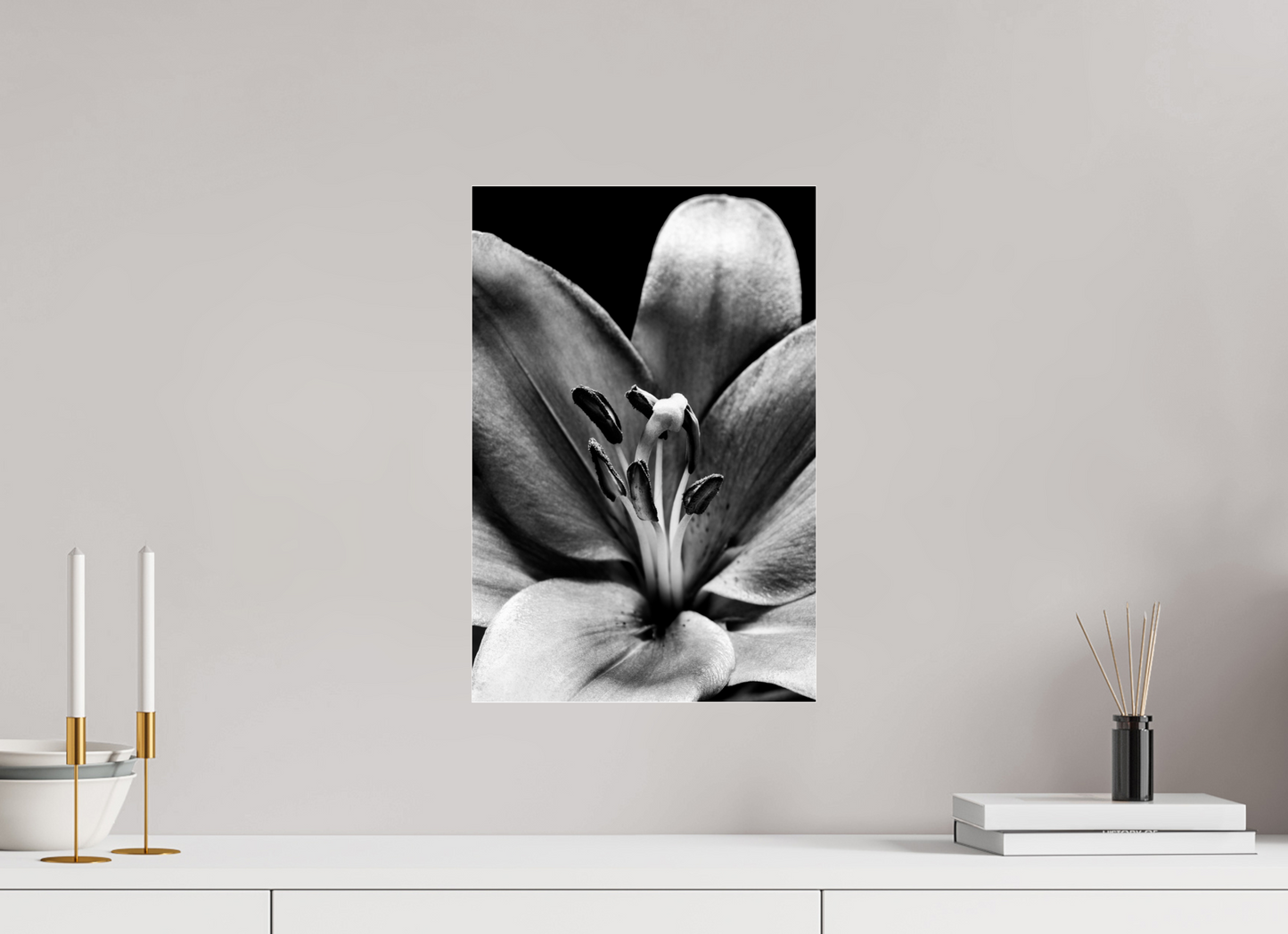 30 x 45 cm, Glänzender Foto-Abzug Acrylglas Lilie_01