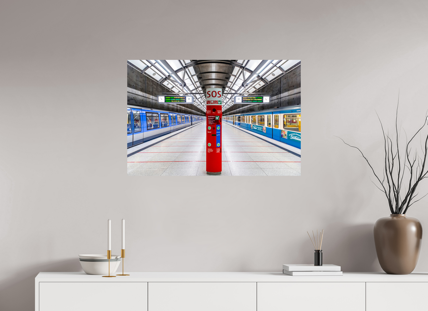 90 x 60 cm, Fine Art Print Metallic Edition Messestadt Ost #1 München