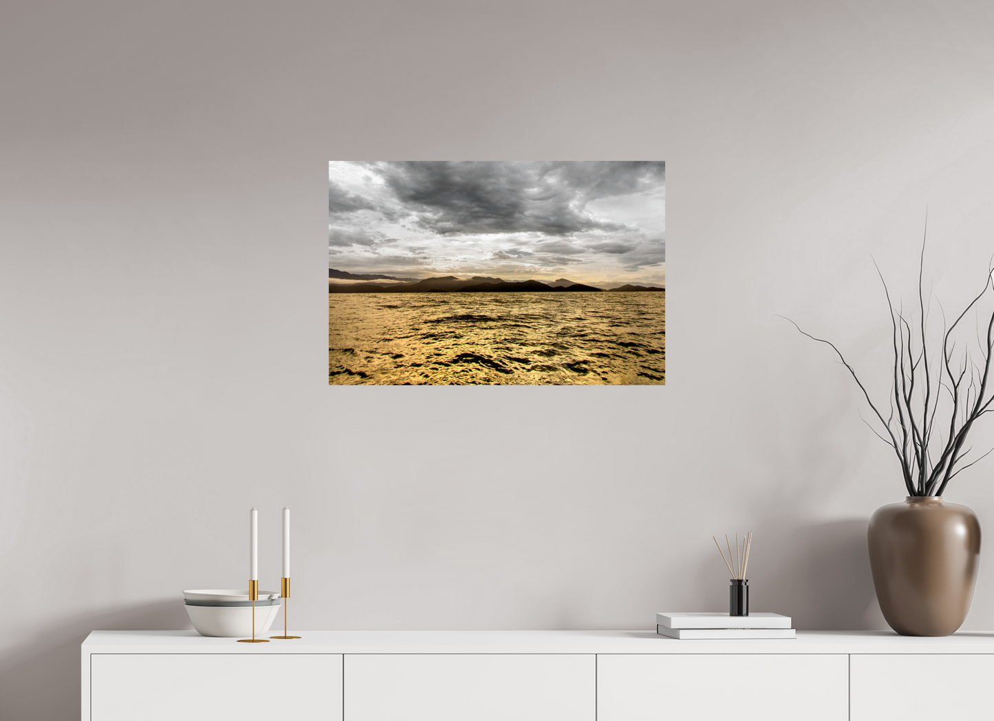 75 x 50 cm, Fine Art Print auf Alu-Dibond ohne Aufhang Ilha Do Mar Virado - Ubatuba - SP