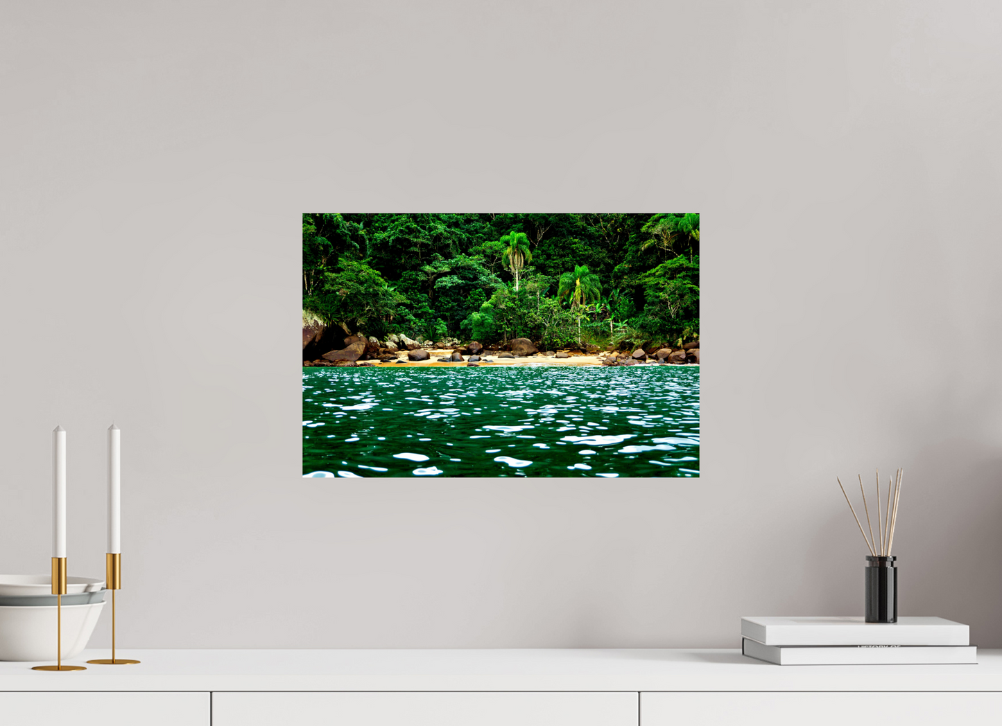 45 x 30 cm, Fine Art Print auf Alu-Dibond ohne Aufhang Costa de Ubatuba - Ubatuba - SP