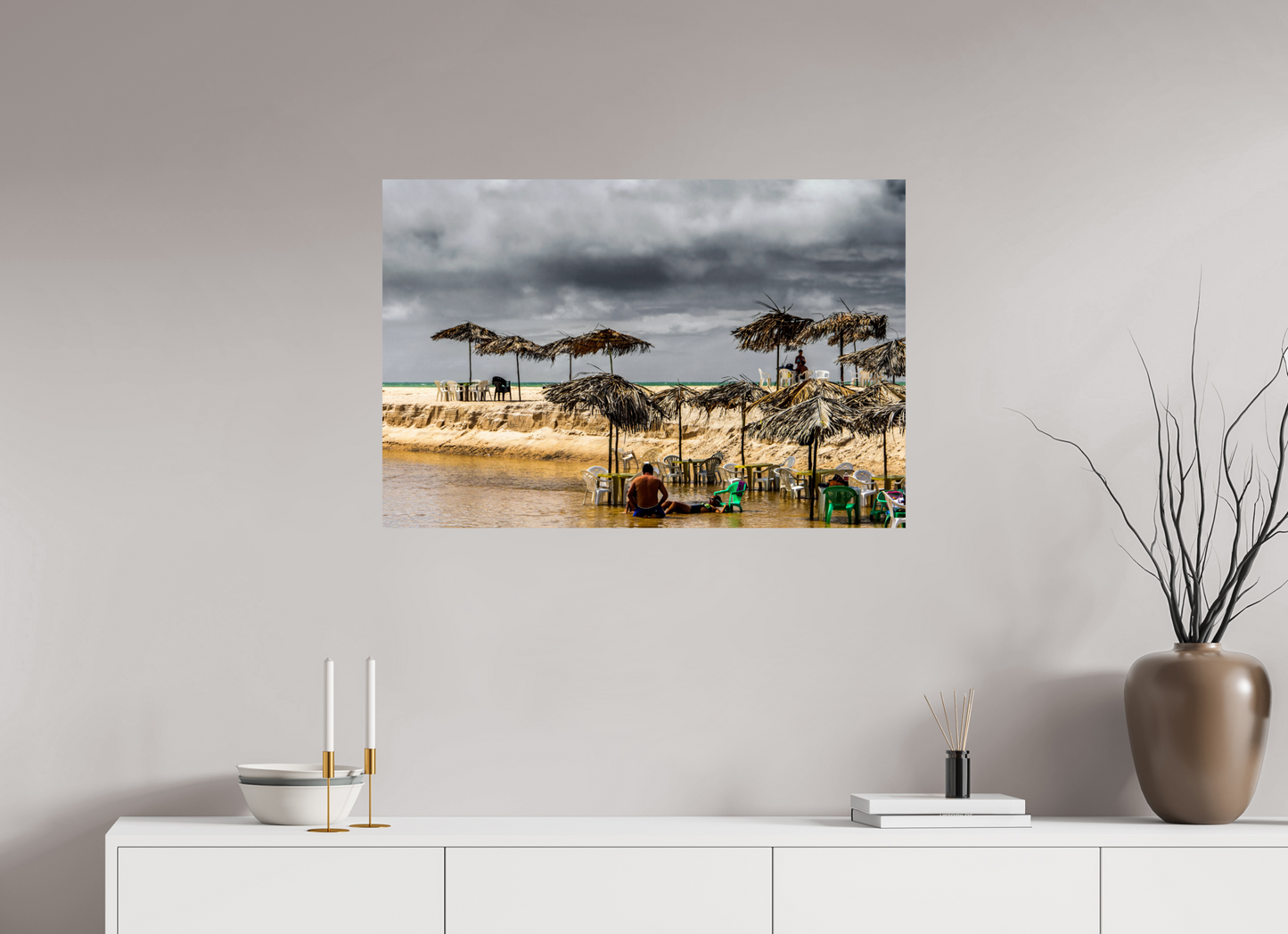 90 x 60 cm, Fine Art Print auf Alu-Dibond ohne Aufhang Praia Bela - Pitimbu - PB #2
