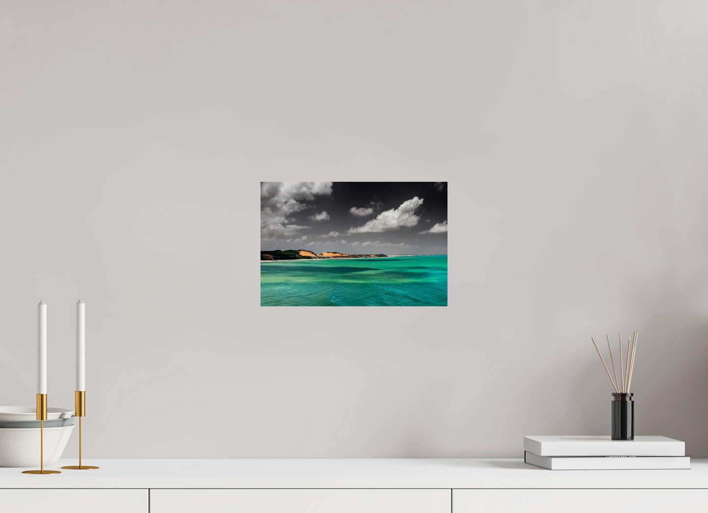 30 x 20 cm, Fine Art Print auf Alu-Dibond ohne Aufhang Mirante dos Golfinhos - Tibau do Sul - RN