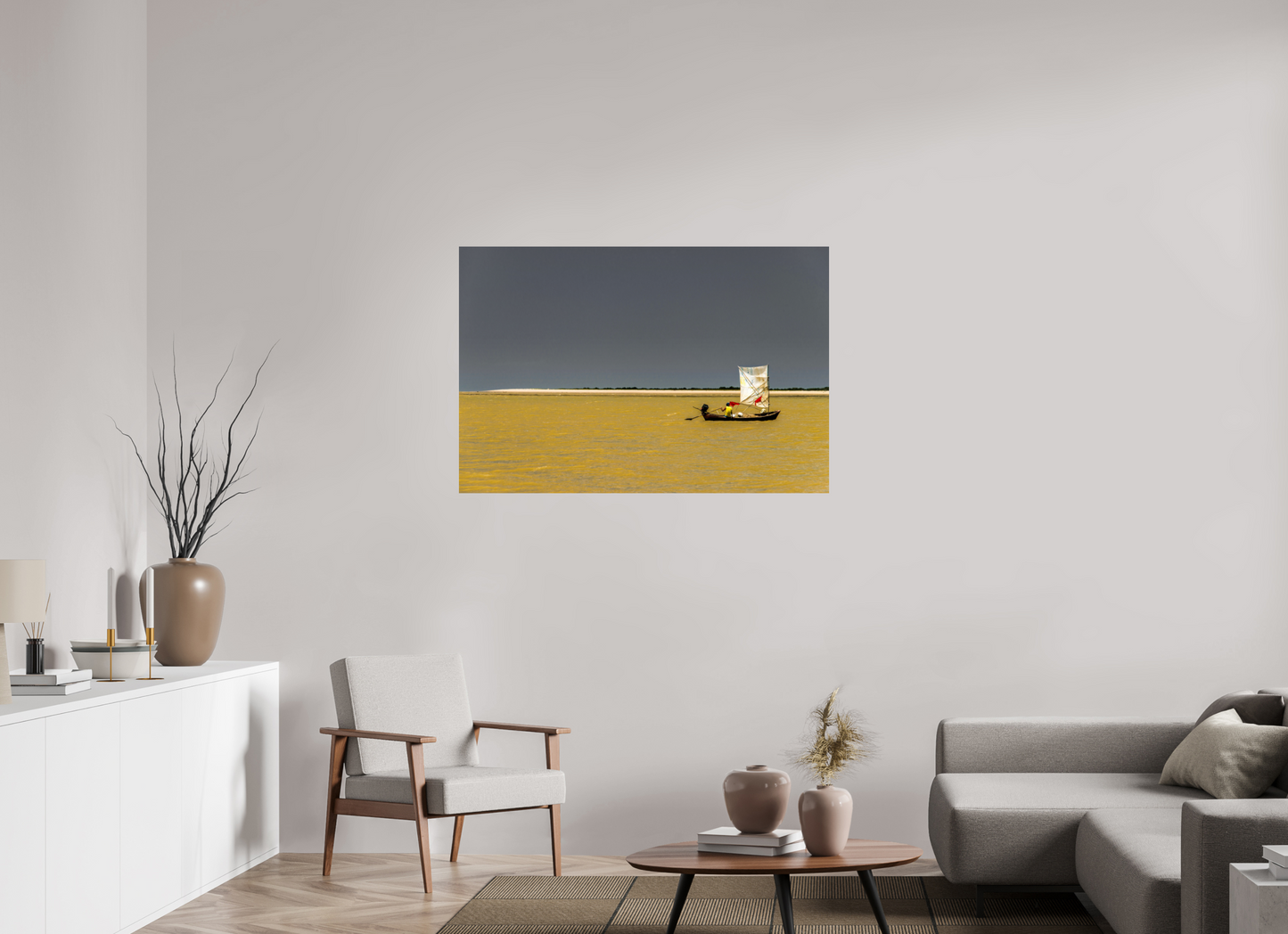 120 x 80 cm, Fine Art Print auf Alu-Dibond ohne Aufhang Praia de Grauçá - Caravelas - BA