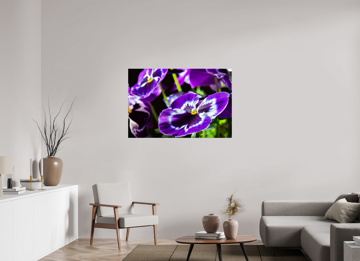 120 x 80 cm, ChromaLuxe HD Metal Print Stiefmuetterchen-02