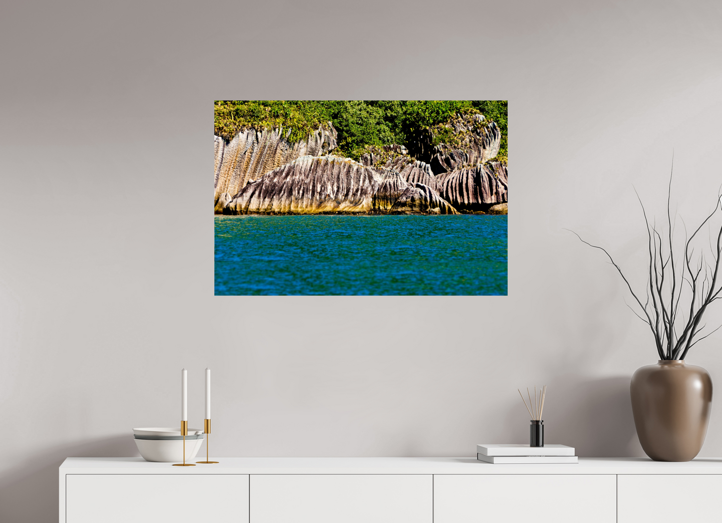 90 x 60 cm, Fine Art Print auf Alu-Dibond ohne Aufhang Iha Montão de Trigo - São Sebastião - SP