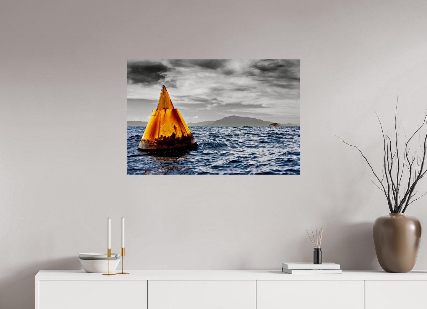 90 x 60 cm, Fine Art Print auf Alu-Dibond ohne Aufhang Alcatrazes - SP