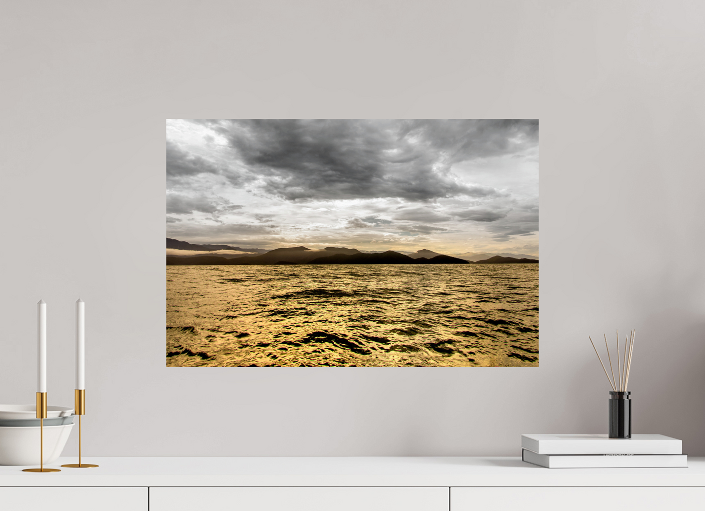 60 x 40 cm, Fine Art Print auf Alu-Dibond ohne Aufhang Ilha Do Mar Virado - Ubatuba - SP