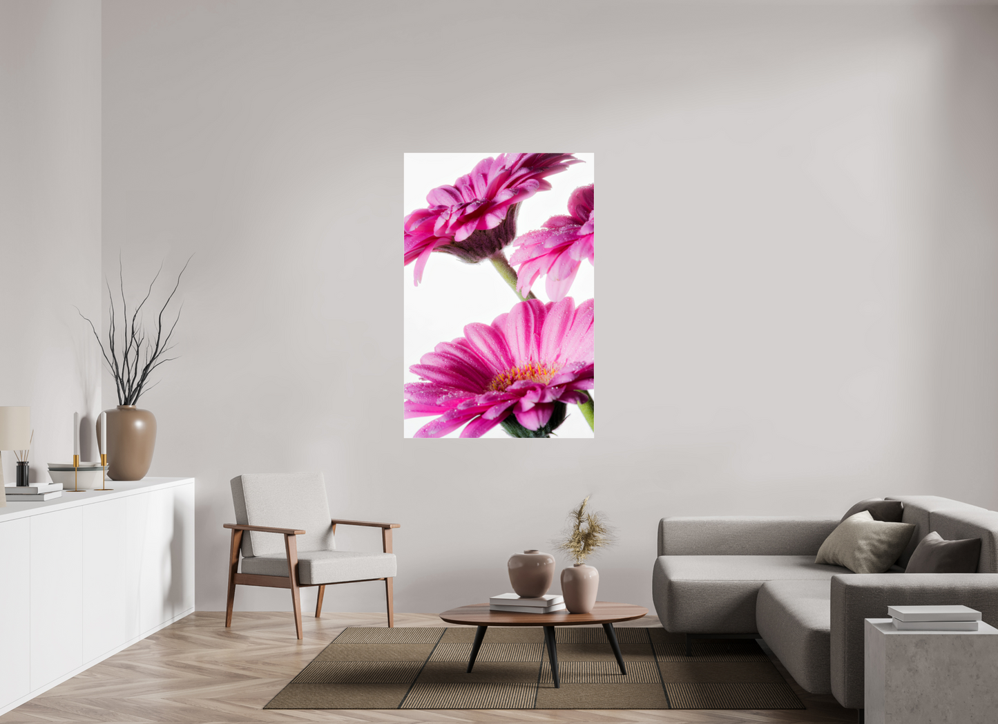 100 x 150 cm, Glänzender Foto-Abzug Acrylglas Gerbera_07