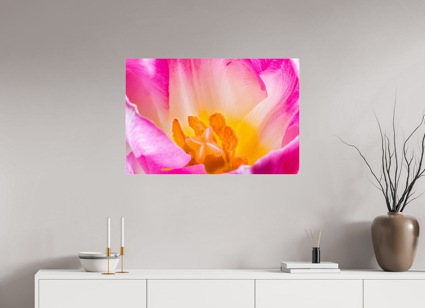 90 x 60 cm, Glänzender Foto-Abzug Acrylglas Tulpe-07