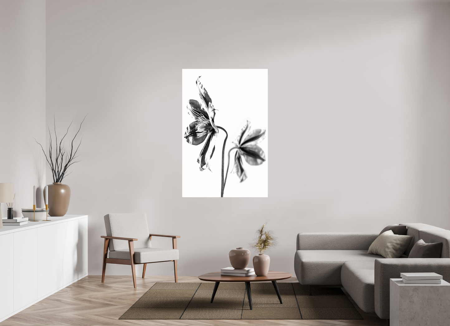 100 x 150 cm, Fine Art Print Baryta auf Alu-Dibond Clematis-02