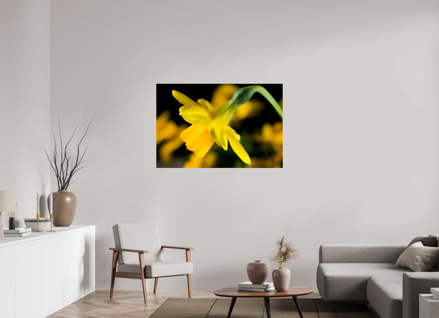 120 x 80 cm, Glänzender Foto-Abzug Acrylglas Narzisse_02