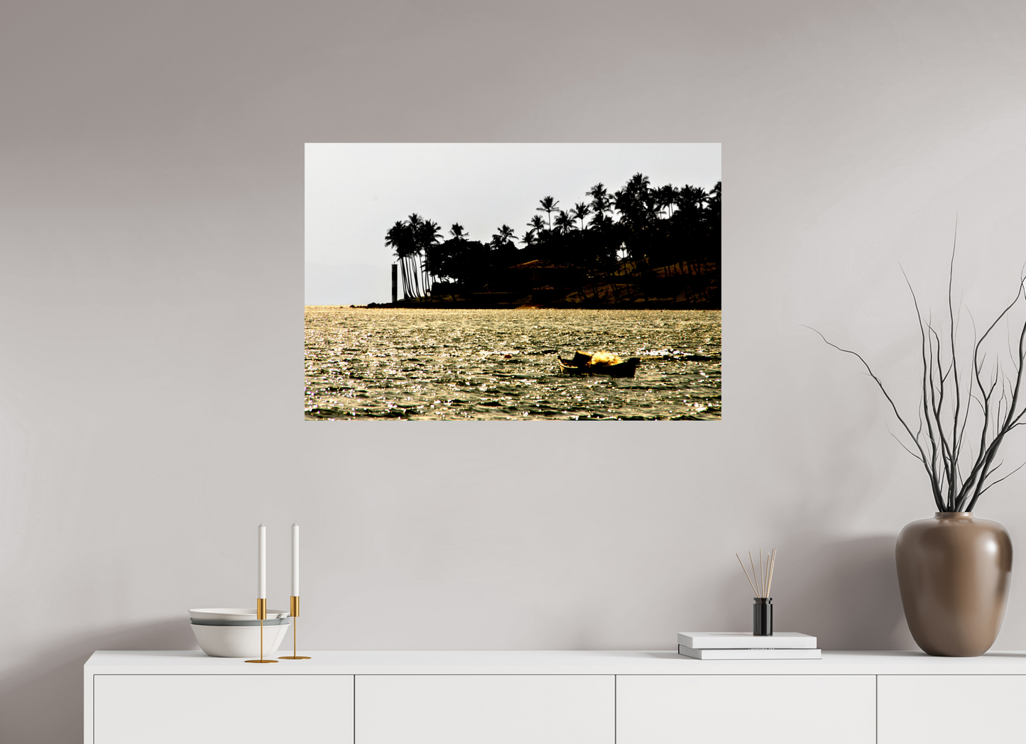90 x 60 cm, Fine Art Print auf Alu-Dibond ohne Aufhang Ponta das Canas - Ilhabela - SP