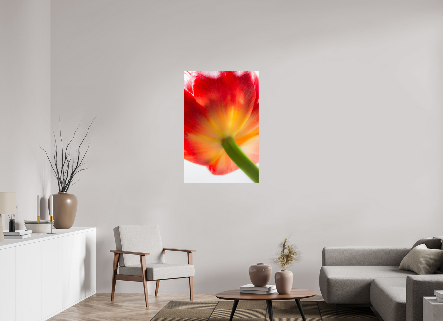 70 x 105 cm, ChromaLuxe HD Metal Print Tulpe-08