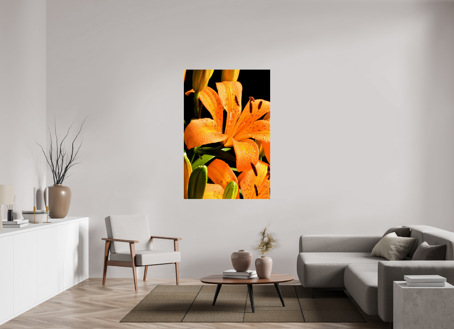 100 x 150 cm, Glänzender Foto-Abzug Acrylglas Lilie_08
