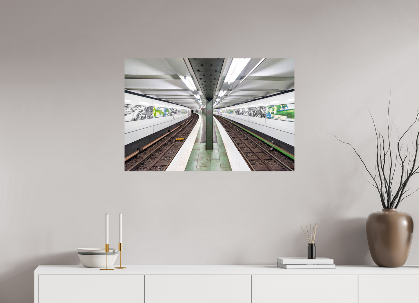 90 x 60 cm, Fine Art Print Metallic Edition Sternchanze #1 Hamburg