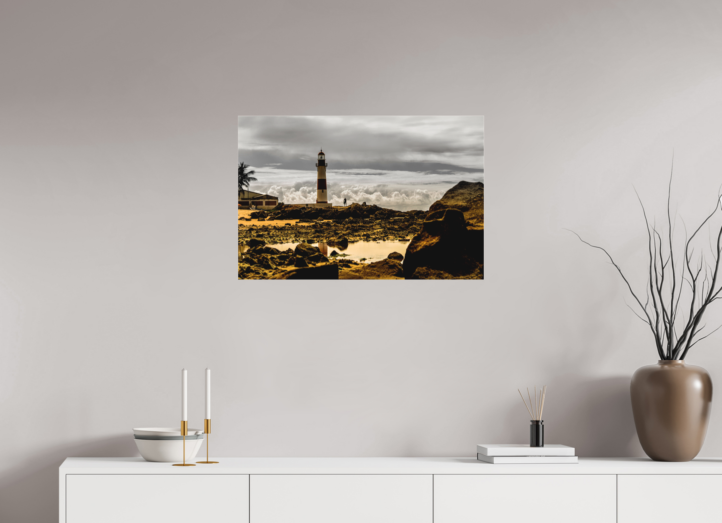 75 x 50 cm, Fine Art Acrylglas Matt Farol de Itapoã - Salvador - BA
