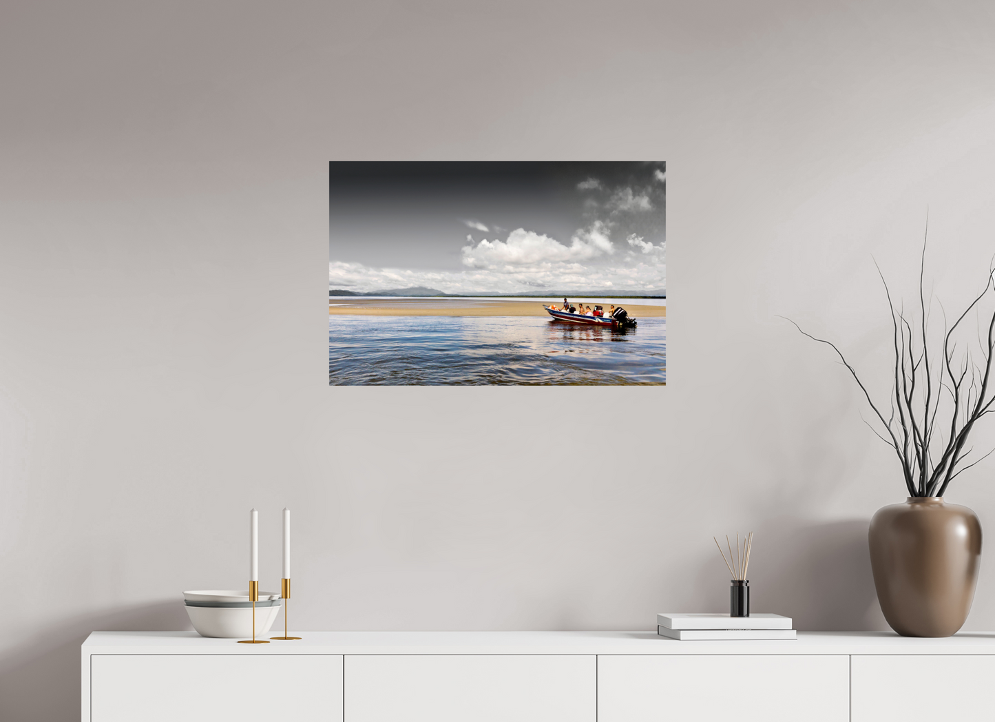 75 x 50 cm, Fine Art Print auf Alu-Dibond ohne Aufhang Barra de Cananéia - Cananéia - SP