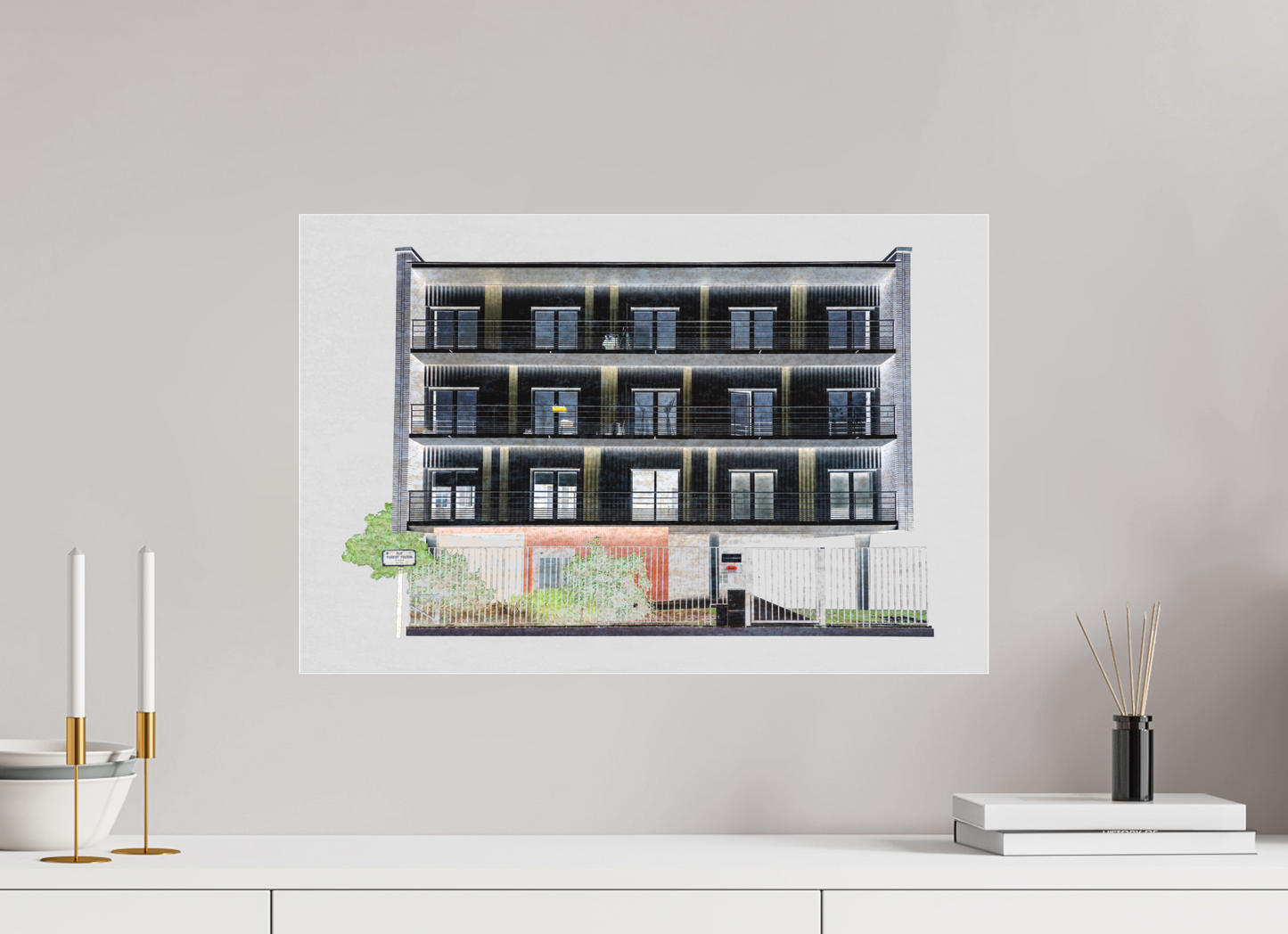 60 x 40 cm, Fine Art Acrylglas Matt rue_robert_fulton