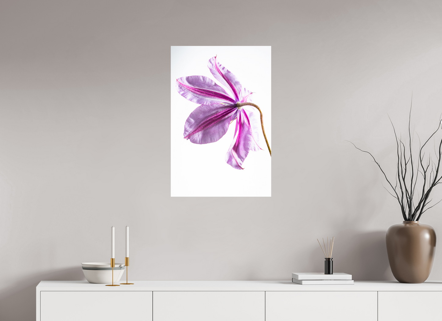 50 x 75 cm, Glänzender Foto-Abzug Acrylglas Clematis-03