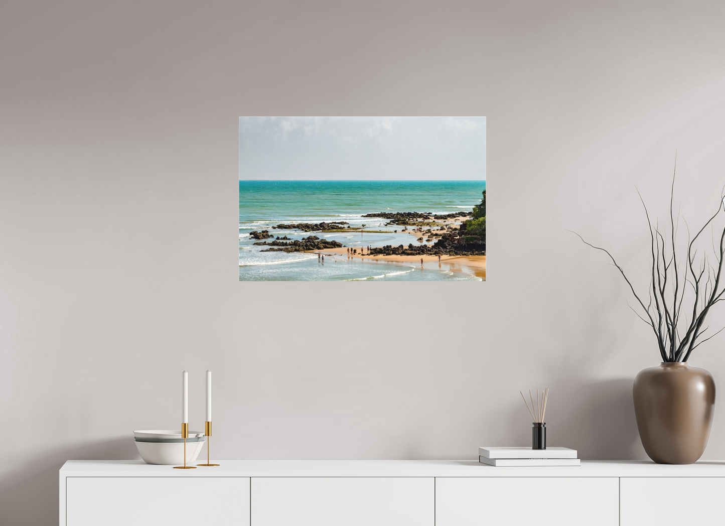 75 x 50 cm, Fine Art Acrylglas Matt Praia de Ponta Negra - RN