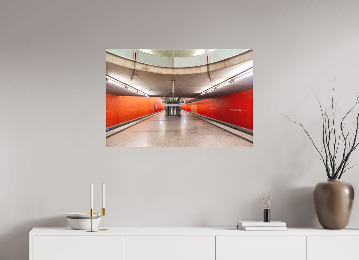 90 x 60 cm, Fine Art Acrylglas Matt Messestadt-West #4 München