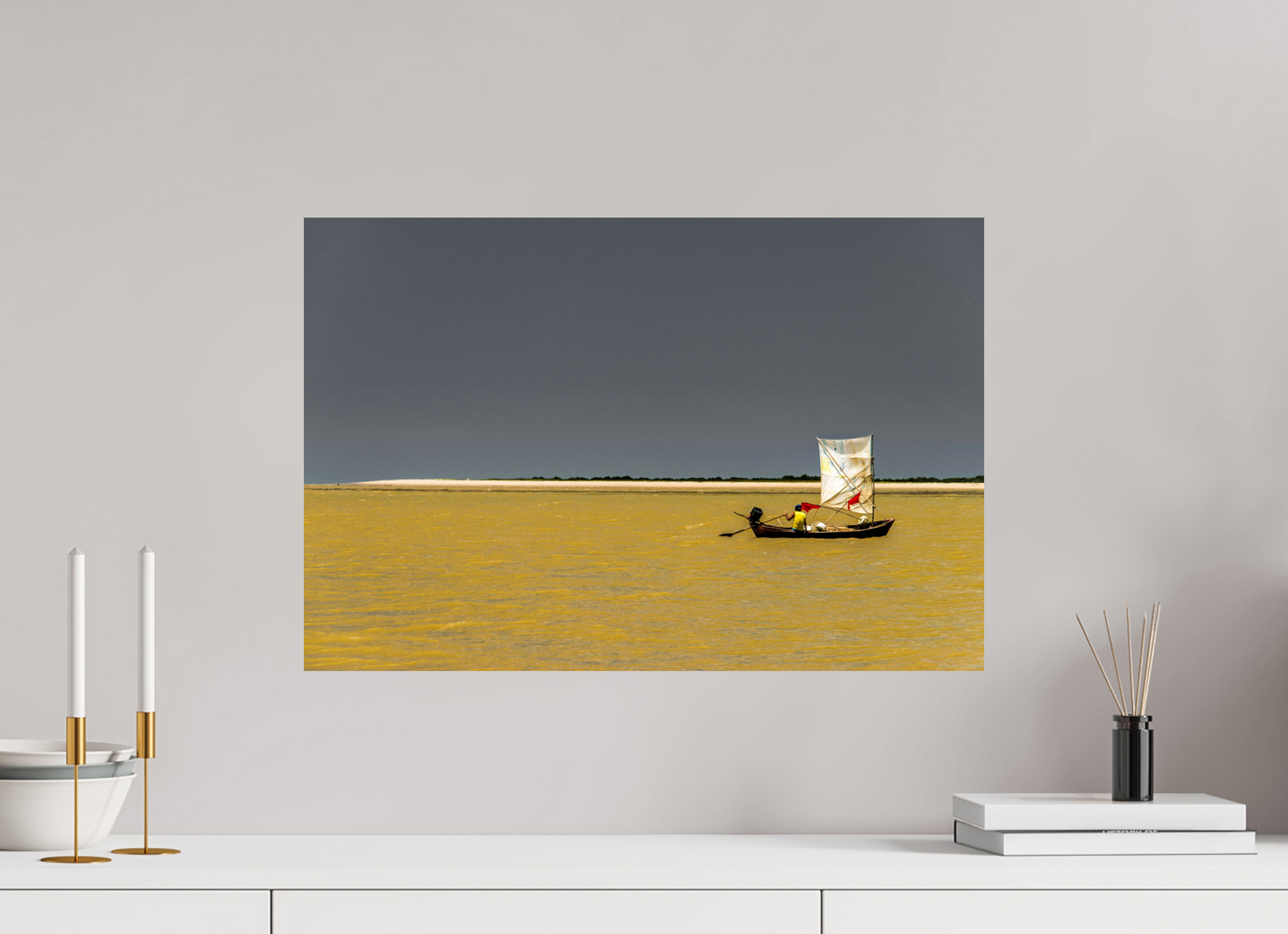 60 x 40 cm, Fine Art Print auf Alu-Dibond ohne Aufhang Praia de Grauçá - Caravelas - BA