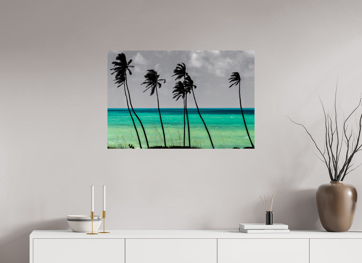 90 x 60 cm, Fine Art Print auf Alu-Dibond ohne Aufhang Farol de Mãe Luiza - Natal - RN