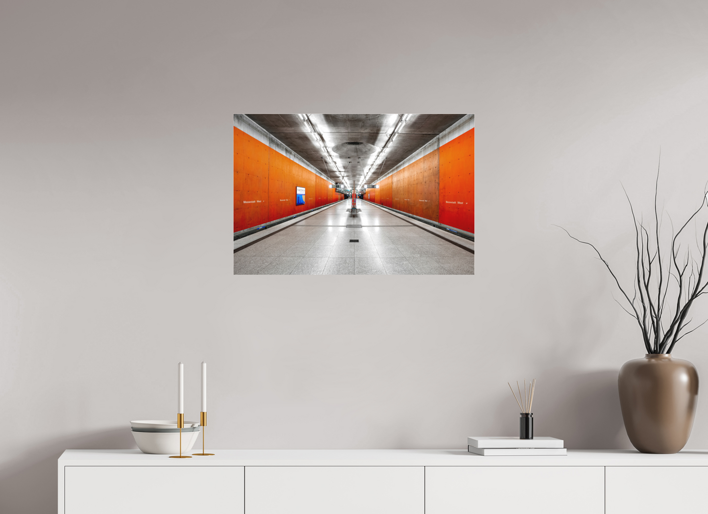 75 x 50 cm, Fine Art Acrylglas Matt Messestadt-West #1 München