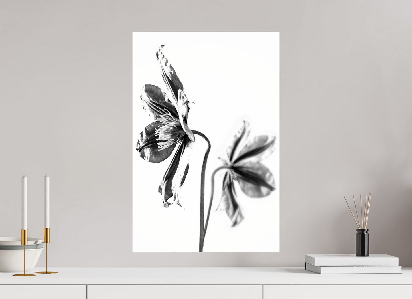 40 x 60 cm, Glänzender Foto-Abzug Acrylglas Clematis-02