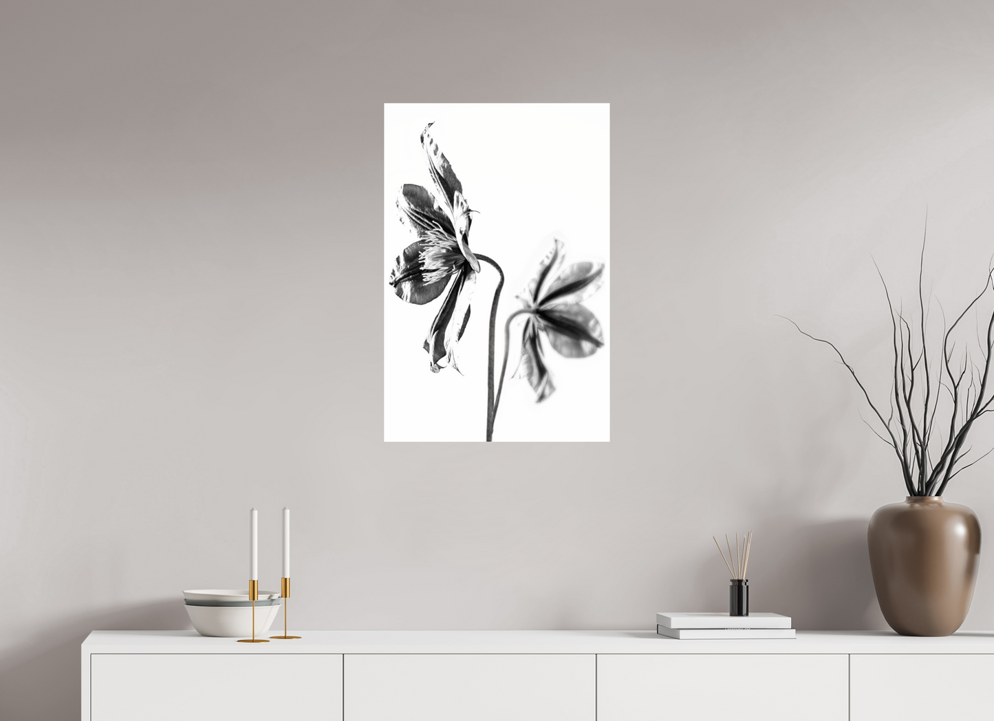 50 x 75 cm, Glänzender Foto-Abzug Acrylglas Clematis-02