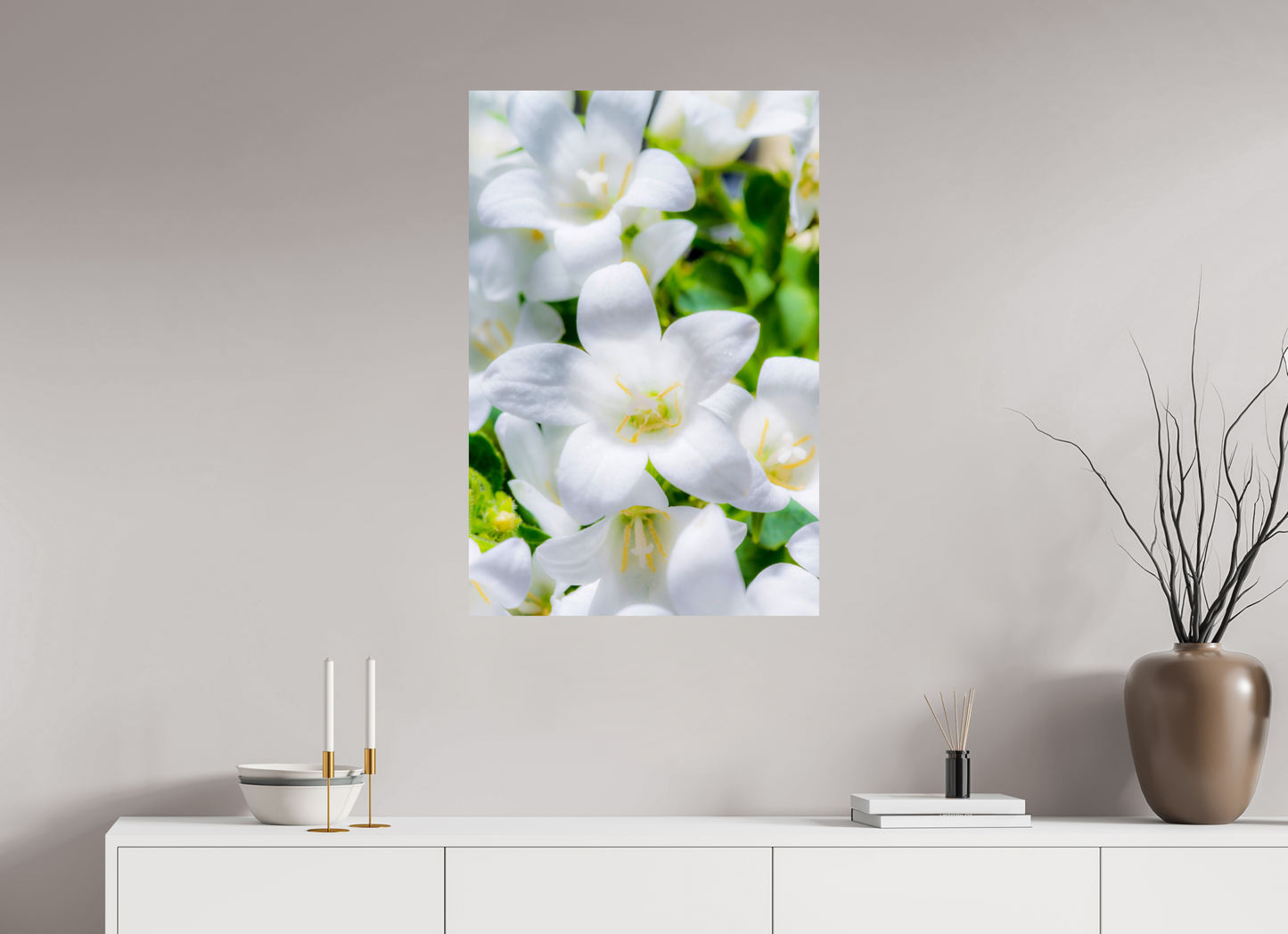 60 x 90 cm, ChromaLuxe HD Metal Print Glockenblume_03