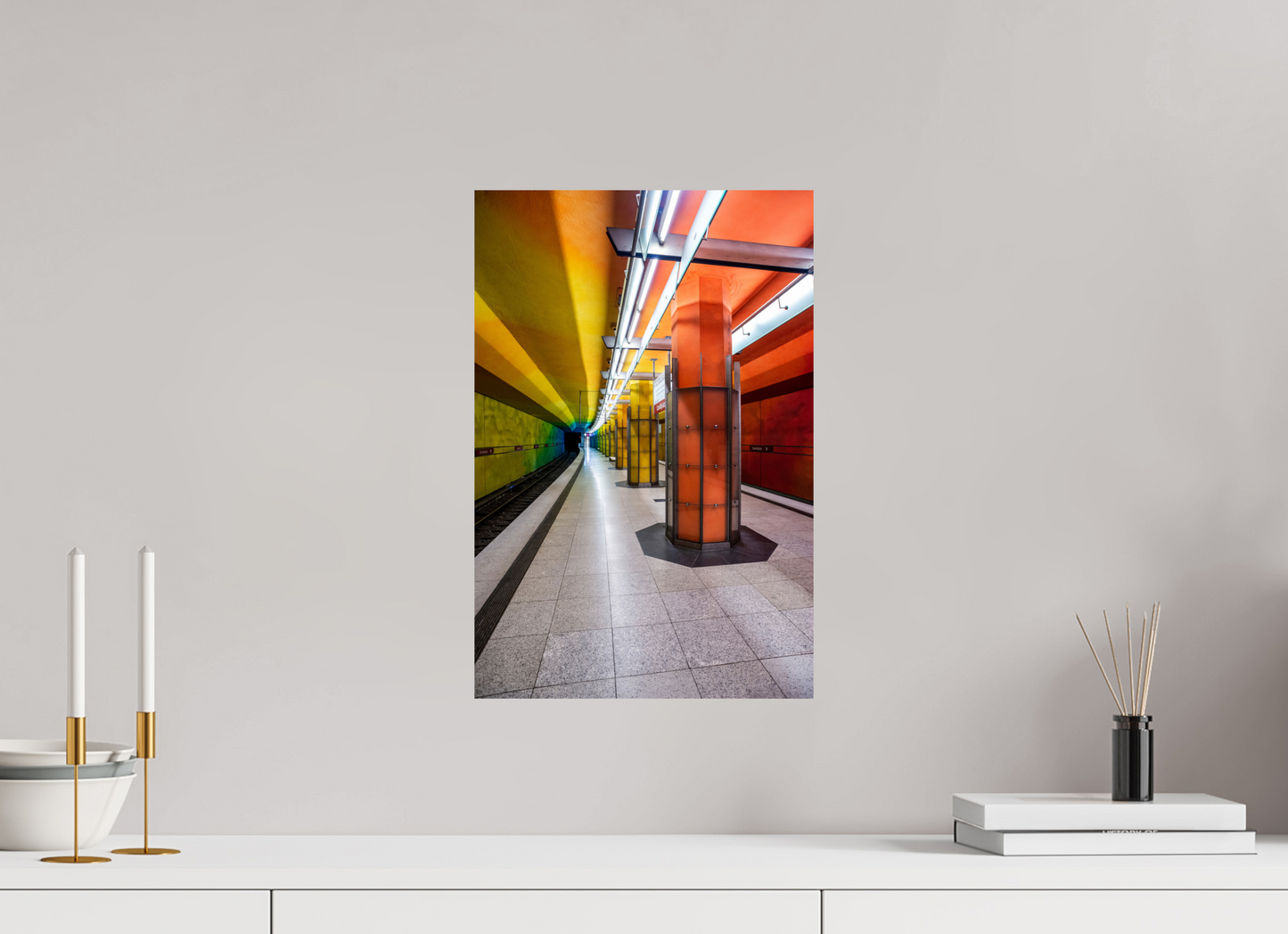 30 x 45 cm, Fine Art Print Metallic Edition Candidplatz #2 München