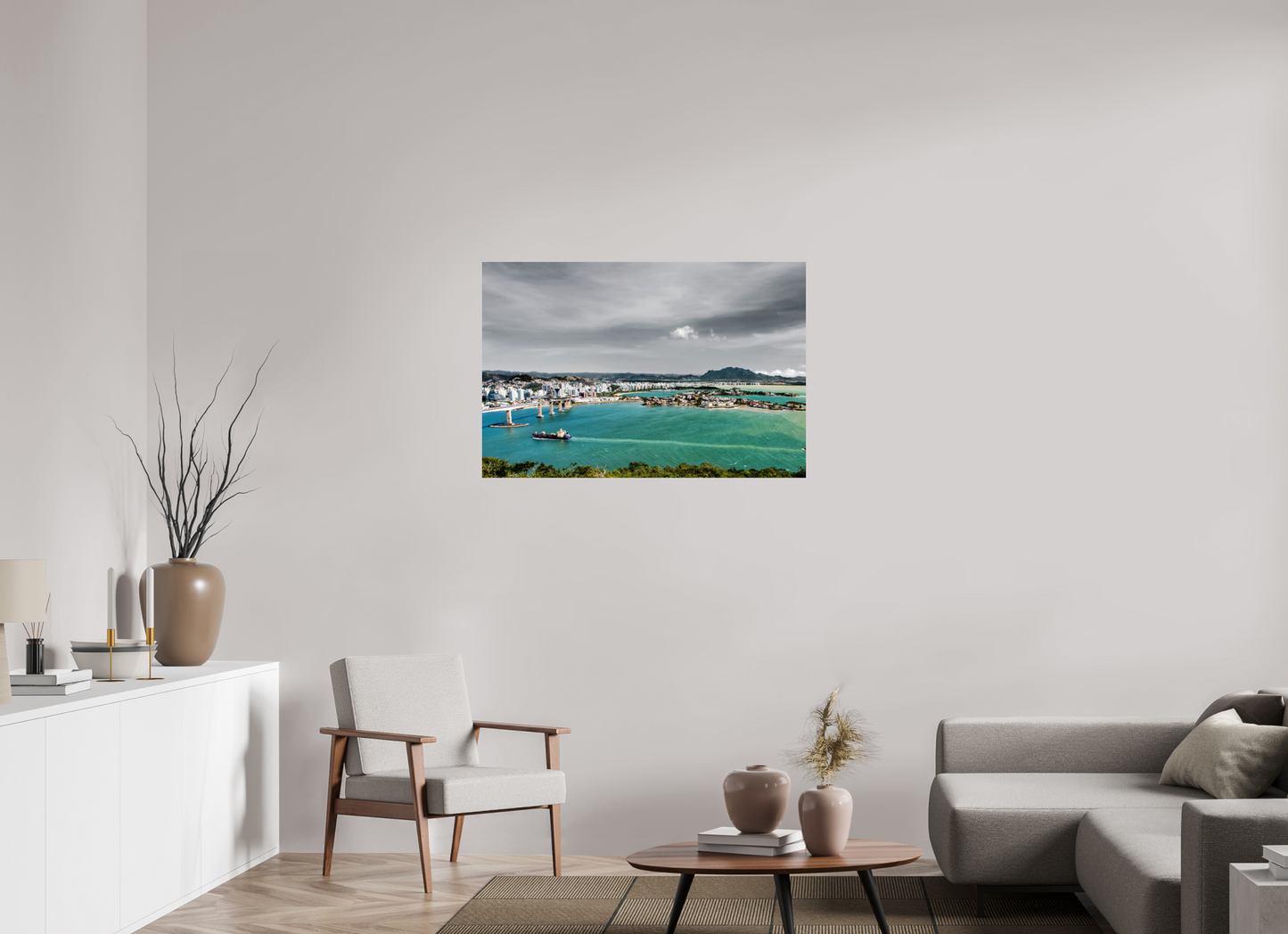 105 x 70 cm, Fine Art Print auf Alu-Dibond ohne Aufhang Morro do Moreno - Vitória - ES