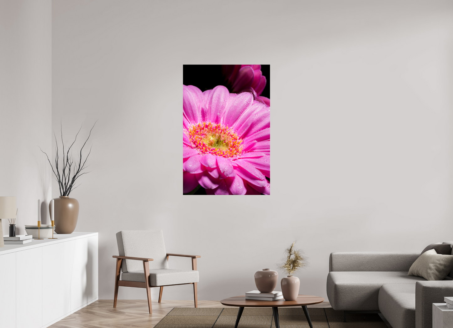 80 x 120 cm, Fine Art Print Baryta auf Alu-Dibond Gerbera_01