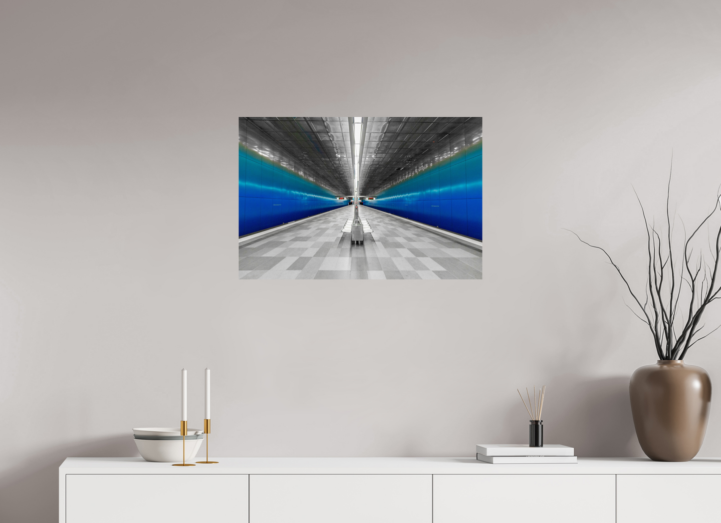 75 x 50 cm, Fine Art Print Metallic Edition Ueberseequaritier #1 Hamburg