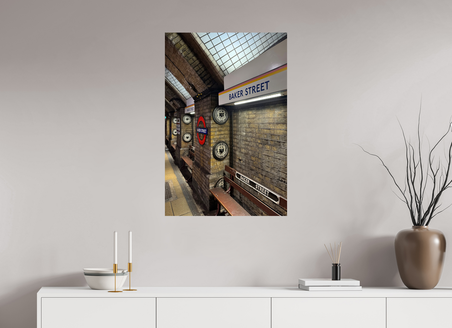 60 x 90 cm, Fine Art Print Metallic Edition Baker-Street #2 London