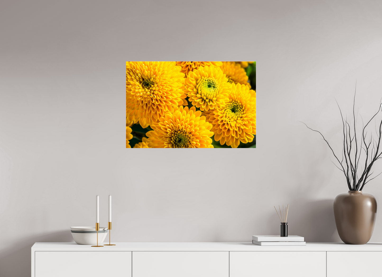 75 x 50 cm, Glänzender Foto-Abzug Acrylglas Chrysanthemen-06