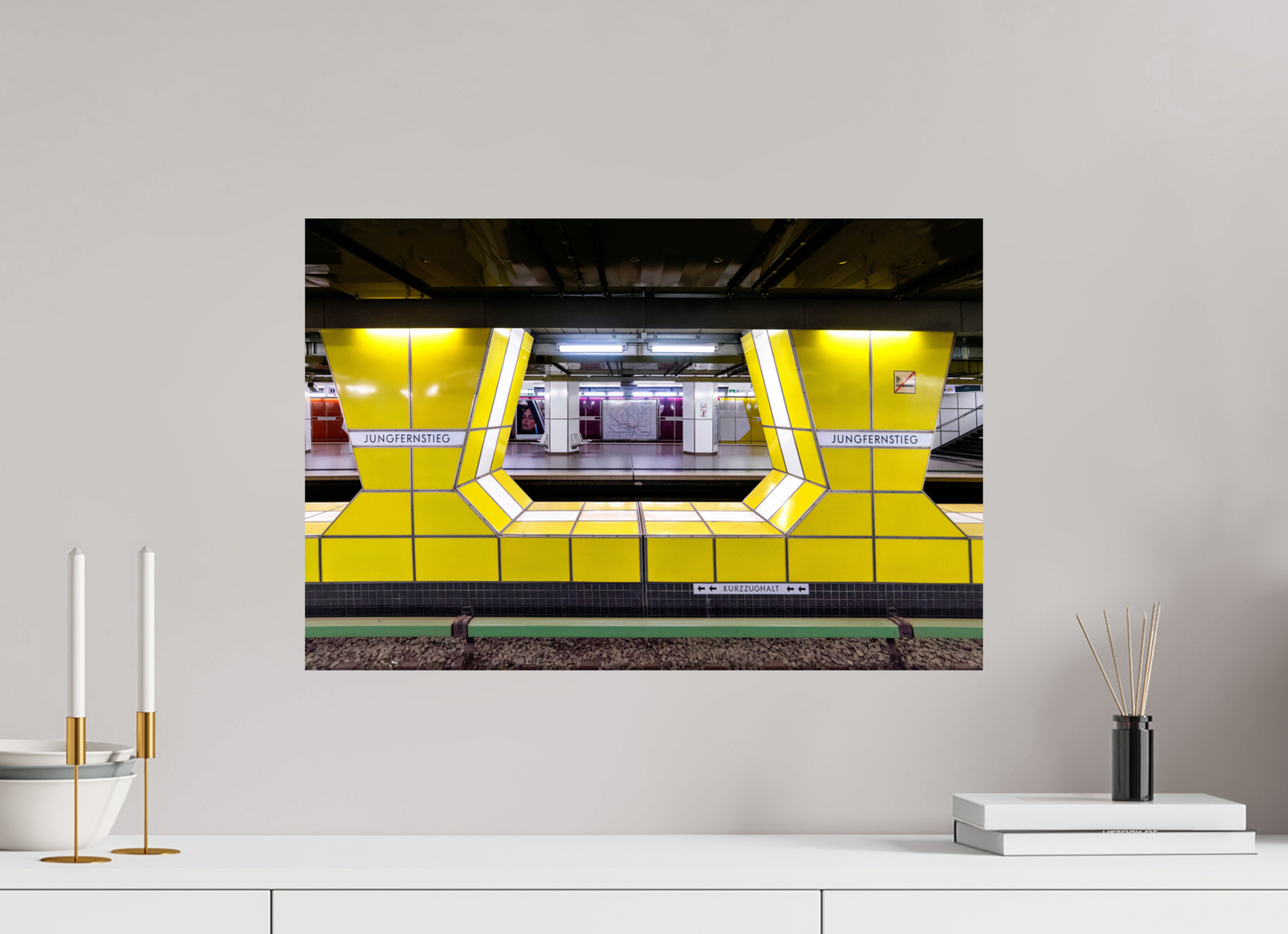 60 x 40 cm, Fine Art Print Metallic Edition Jungfernstieg #5 Hamburg