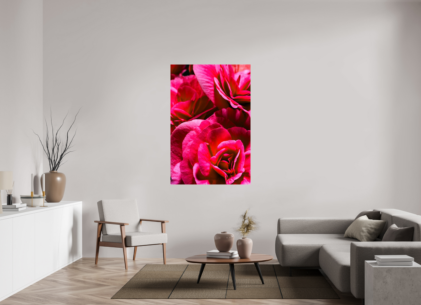 100 x 150 cm, Glänzender Foto-Abzug Acrylglas Kamelie