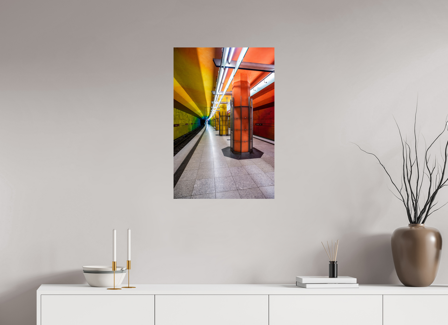 50 x 75 cm, Fine Art Print Metallic Edition Candidplatz #2 München