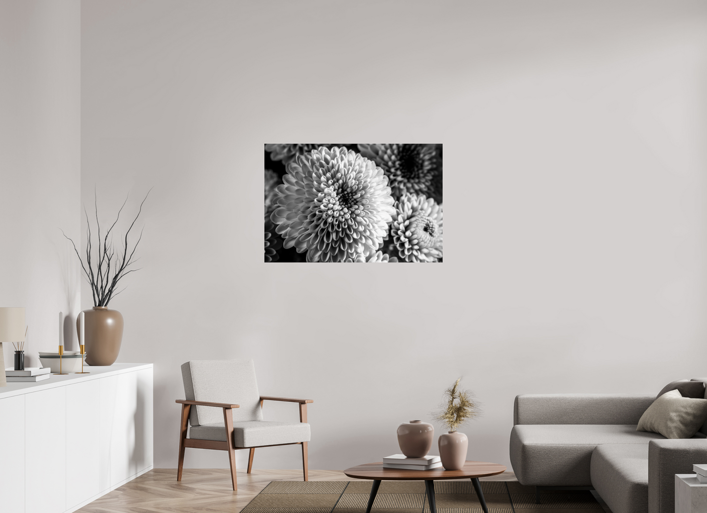 105 x 70 cm, Glänzender Foto-Abzug Acrylglas Chrysanthemen-02