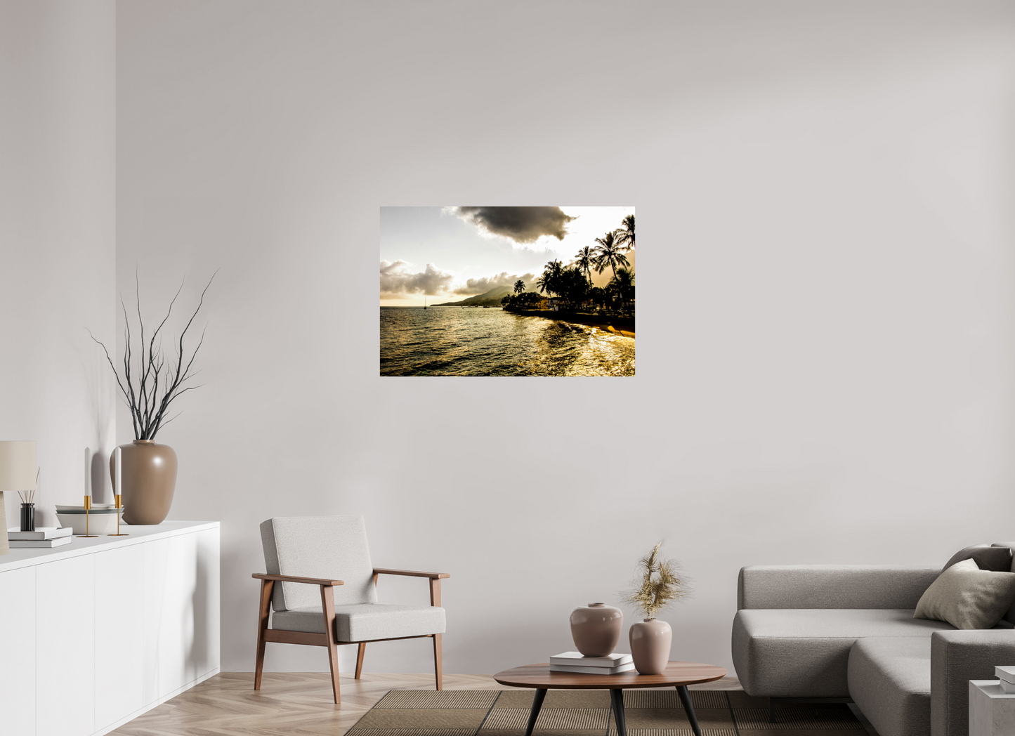 105 x 70 cm, Fine Art Print auf Alu-Dibond ohne Aufhang Vila de Ilhabela - SP