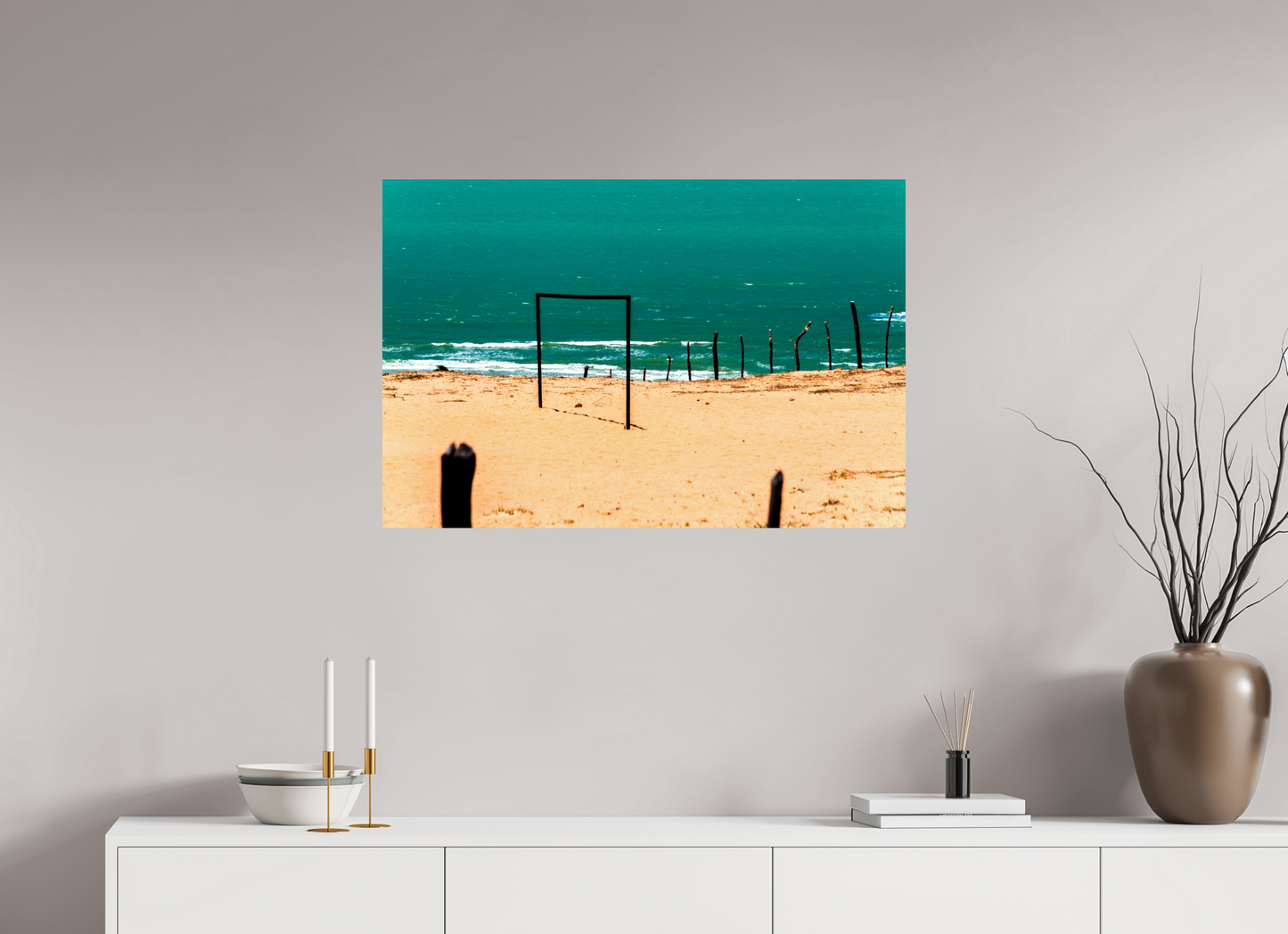 90 x 60 cm, Fine Art Print auf Alu-Dibond ohne Aufhang Ponta do Mel - Areia Branca - RN #2