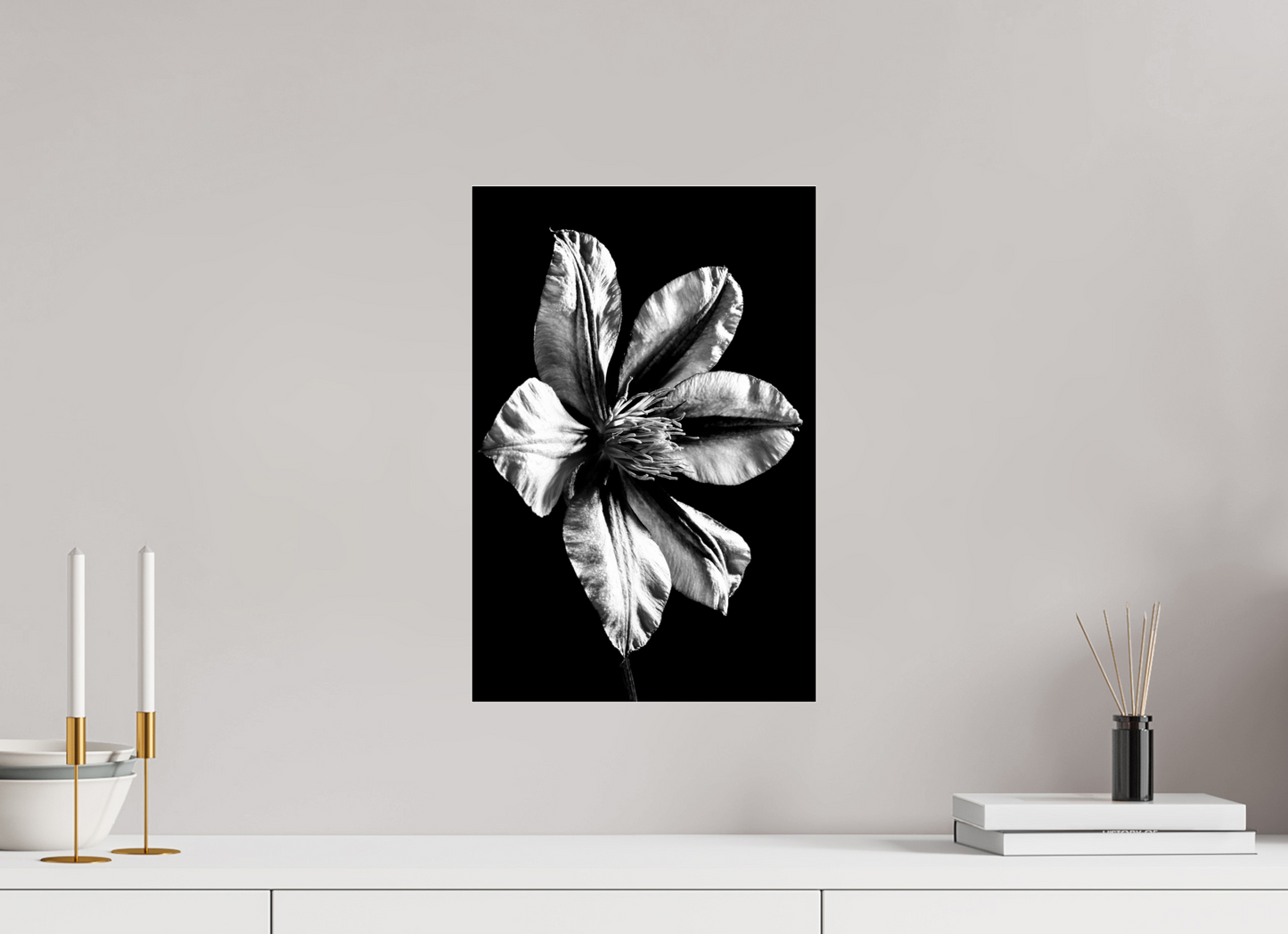 30 x 45 cm, Glänzender Foto-Abzug Acrylglas Clematis-04