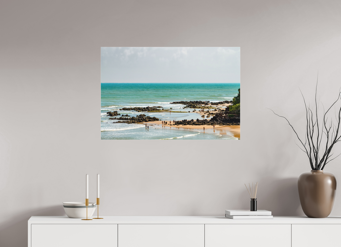90 x 60 cm, Fine Art Acrylglas Matt Praia de Ponta Negra - RN