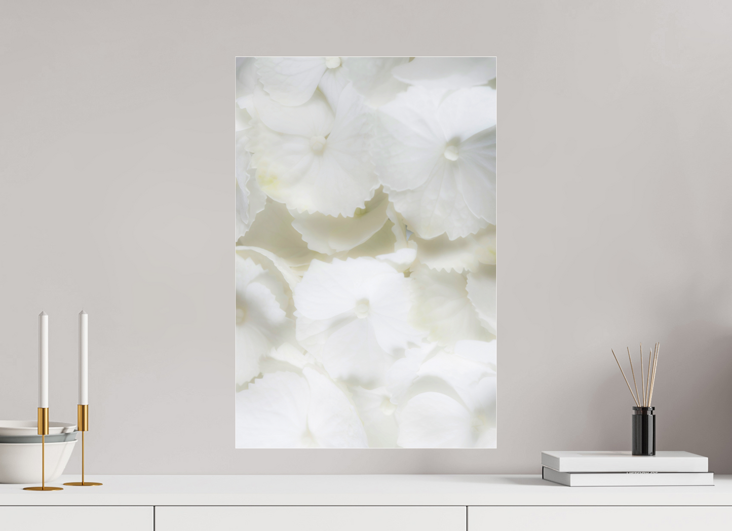 40 x 60 cm, Glänzender Foto-Abzug Acrylglas Bauernhortensie