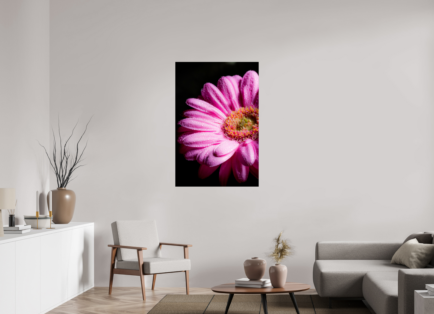 80 x 120 cm, ChromaLuxe HD Metal Print Gerbera_05