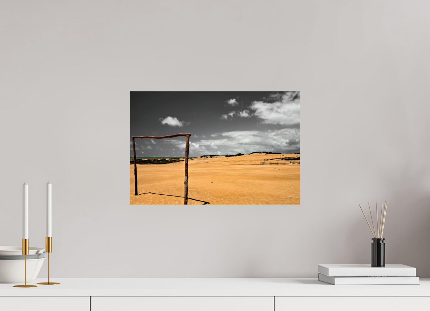 45 x 30 cm, Fine Art Print auf Alu-Dibond ohne Aufhang Praia de Itaúnas - Itaúnas - ES